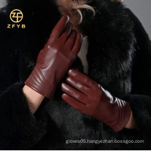 new product fashion ladies wearing gloves leather product